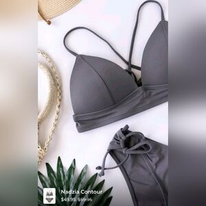 NWOT Adore Me Nazdia Contour Push-Up Two-Piece (Grey)